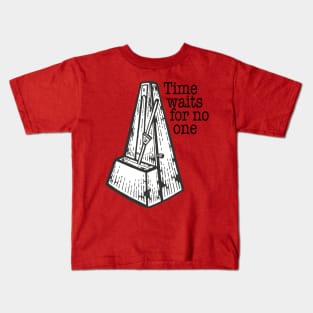 Time Waits For No One Metronome Logo Kids T-Shirt